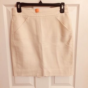 J Crew Factory off white pencil skirt | 2p